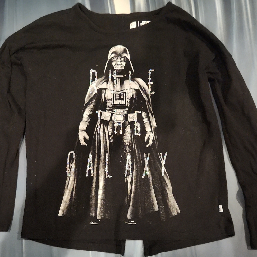 Star Wars Black Long Sleeve Tee with Galactic Graphic